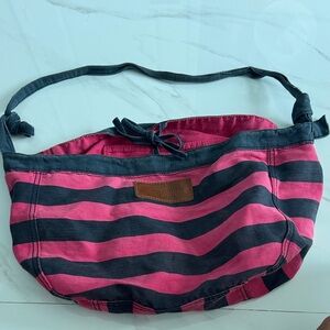 Abercrombie Striped Pink and Black Women's Bag